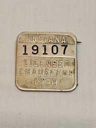 Indiana Chauffeur License 1938