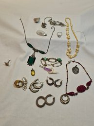 Sterling And Costume Jewelry Lot