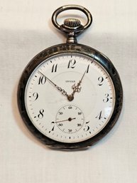 Imvar 900 Silver With Gold Inlay Case Commemorative Pocketwatch