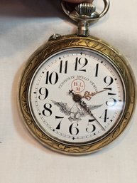 Ferrovie Dello Stato Antique Skeleton Automatic Pocketwatch