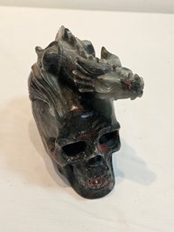 Dragon And Skull Carved Specimen