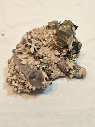 Pyrite Quartz And Calcite Specimen