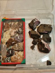 Rhodonite And Other Specimens Lot