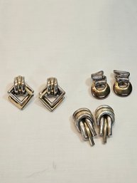 Funky Vintage Sterling Earrings Lot