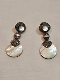 Sterling With Mother Of Pearl Earrings