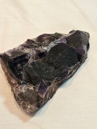 Purple And Black Fourite With Quartz