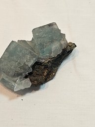 Green Flourite With Hematite And Pyrite