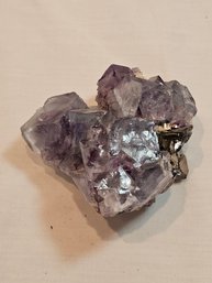 Flourite With Calcite And Pyrite