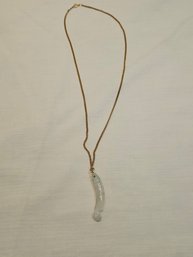 14k Gold Chain With Jade Koi Fish Pendant