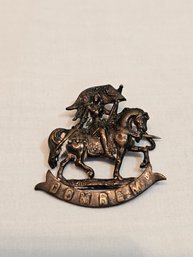 Joan Of Arc Antique Silver Brooch