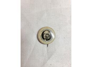 Political Campaign Button Warren G Harding 1912