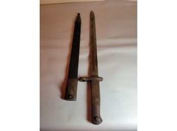 WWI Era Bayonet With Scabbard