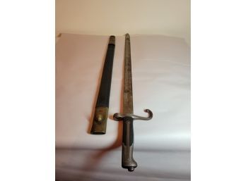 Italian Brescia Long Bayonet With Scabbard