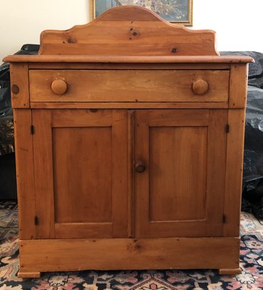 Antique Pine Dry Sink/ Cabinet