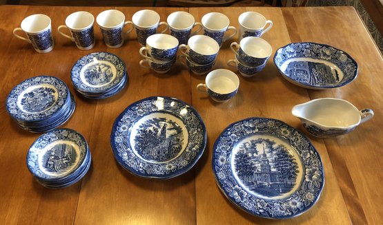 Misc. Pieces Liberty Blue Historical Scenes Ironstone China