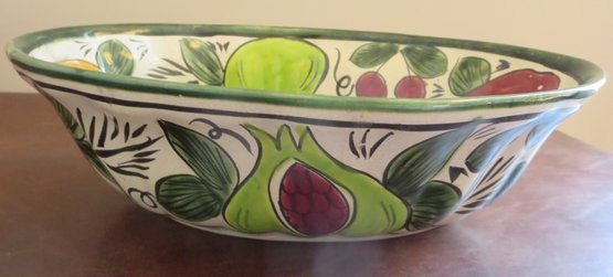 Hand Painted Talavera Mexico Fruit Bowl