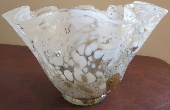 Hand Blown Glass Handkerchief Vase - Murano?