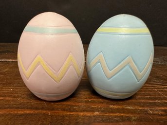 Vintage Pastel Ceramic Easter Egg Salt & Pepper Shakers