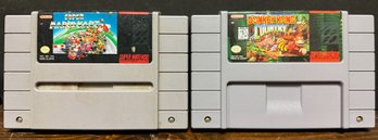 #4 Lot Of 2 Super Nintendo Games - Donkey Kong Country & Super Mario Kart