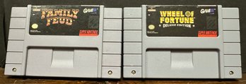 #1 Lot Of 2 Super Nintendo Games - Wheel Of Fortune Deluxe Edition & Family Feud