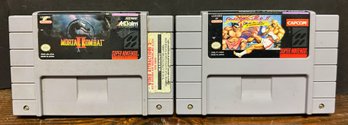 #6 Lot Of 2 Super Nintendo Games - Street Fighter II Turbo & Mortal Kombat II