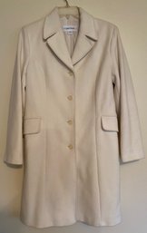 Calvin Klein Angora Wool White Coat