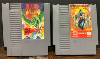 #1 Lot Of 2 Nintendo NES Games - Ninja Gaiden & Dragon Warrior