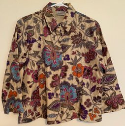 Chico's Silk Floral Jacket