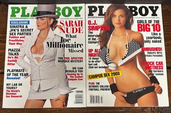 #3 Lot Of 2 Playboy Magazines - June 2003 & Oct. 2003