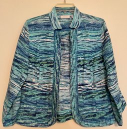 Chico's Blue Linen Jacket