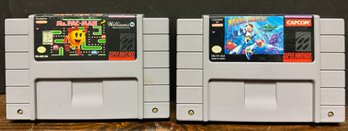 #3 Lot Of 2 Super Nintendo Games - Ms. Pac-man & Mega Man X