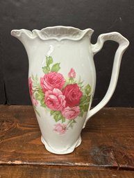 White Floral Pitcher