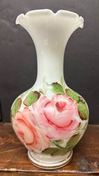 Hand-Painted Floral Vase