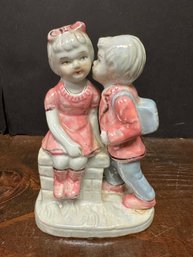Vintage Lusterware Schoolgirl's First Kiss Figurine