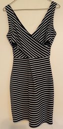 Soprano Juniors Black & White Striped Dress