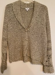 J. Jill Hand Crochet Sweater