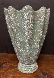 Vintage Textured Splatter Pottery Vase