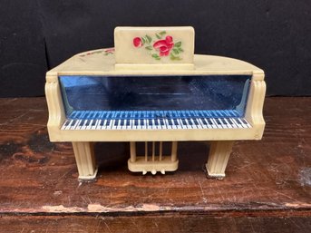 Vintage Plastic Hand-painted Piano Bank