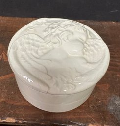 Ceramic Angel Trinket Dish With Lid