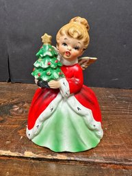 Vintage Napco #7260 Ceramic Christmas Angel Planter