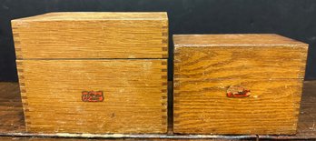 2 Vintage Weis Wooden Boxes