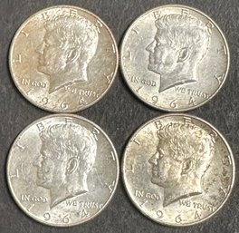 #1 4pc Silver Kennedy Half Dollar