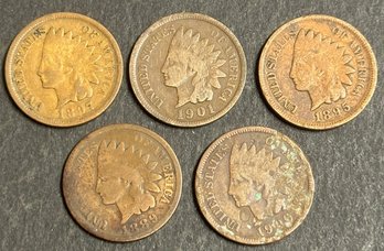 #1 5pc Indian Head Cent