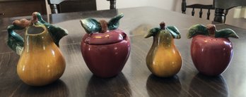 Hand Painted Apple/ Pear - Sugar Creamer - Salt Pepper - Sakura