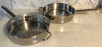 2 Stainless Steel 11' Chicken Fryers - Wolfgang Puck