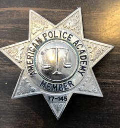 American Police Academy Badge