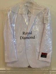 Royal Diamond - Pure White Suit - Single Breast - New