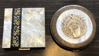 2 Vintage Compacts - Mother Of Pearl
