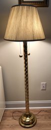 Brass Twisted Floor Lamp - Argene Interiors