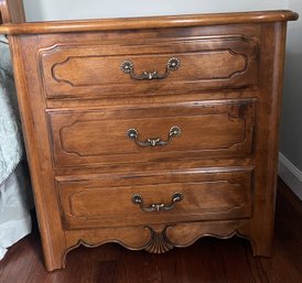 #2 Ethan Allen Country French 3 Drawer Nightstand